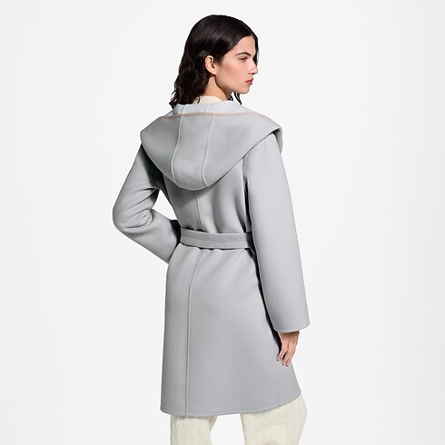 Wickelmantel mit Kapuze und Signatur Damen Ready to Wear Mäntel und Jacken | LOUIS VUITTON (Zoom)