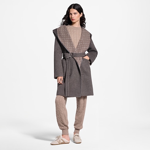 Wickelmantel zum Wenden mit Kapuze Damen Ready to Wear Mäntel und Jacken | LOUIS VUITTON (Zoom)