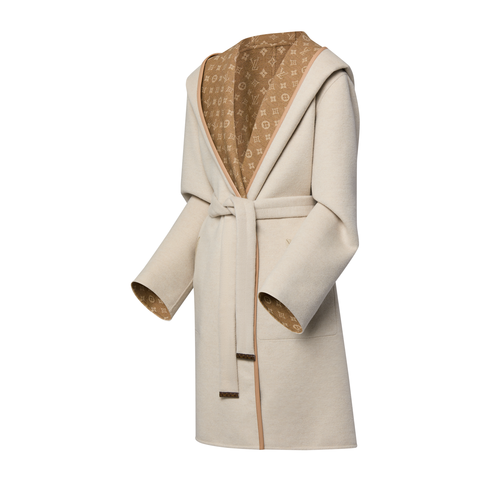 Wickelmantel zum Wenden mit Kapuze und Signatur  Damen Ready to Wear Mäntel und Jacken | LOUIS VUITTON (Zoom)