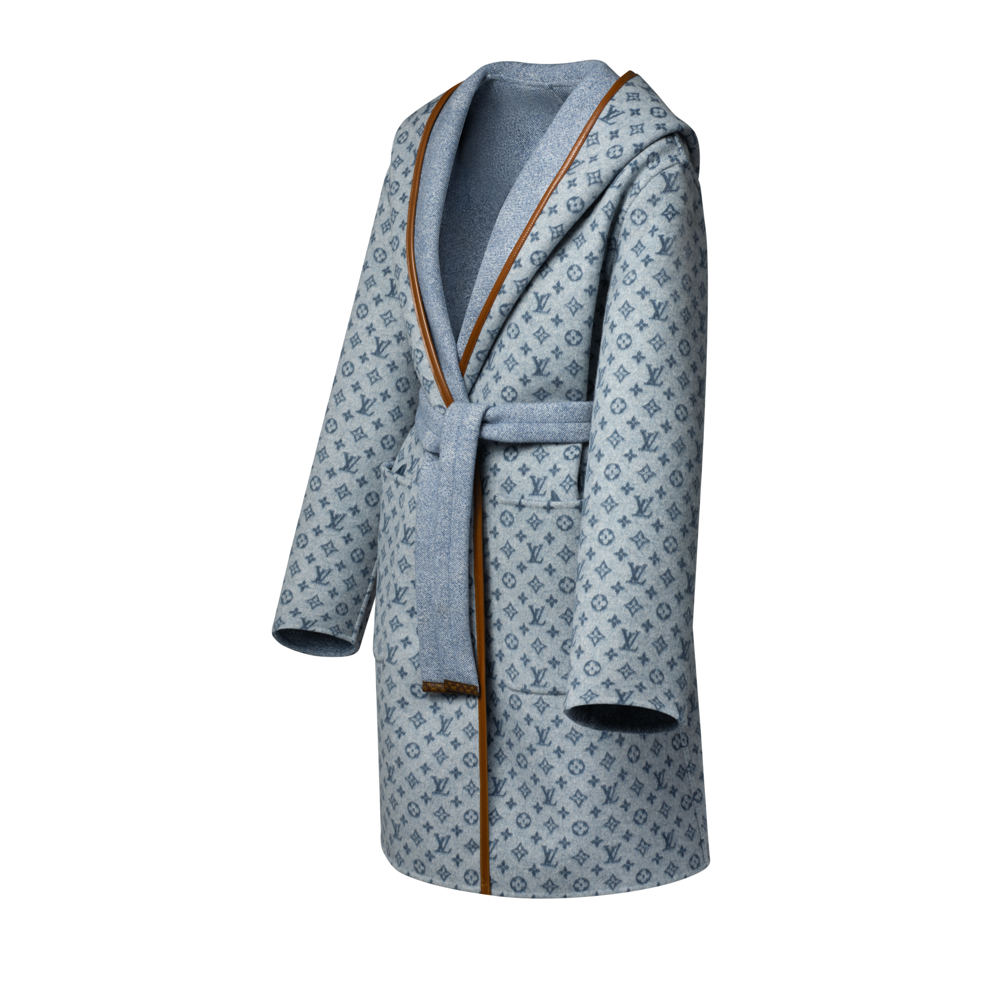 Wickelmantel zum Wenden mit Kapuze und Signatur  Damen Ready to Wear Mäntel und Jacken | LOUIS VUITTON (Zoom)