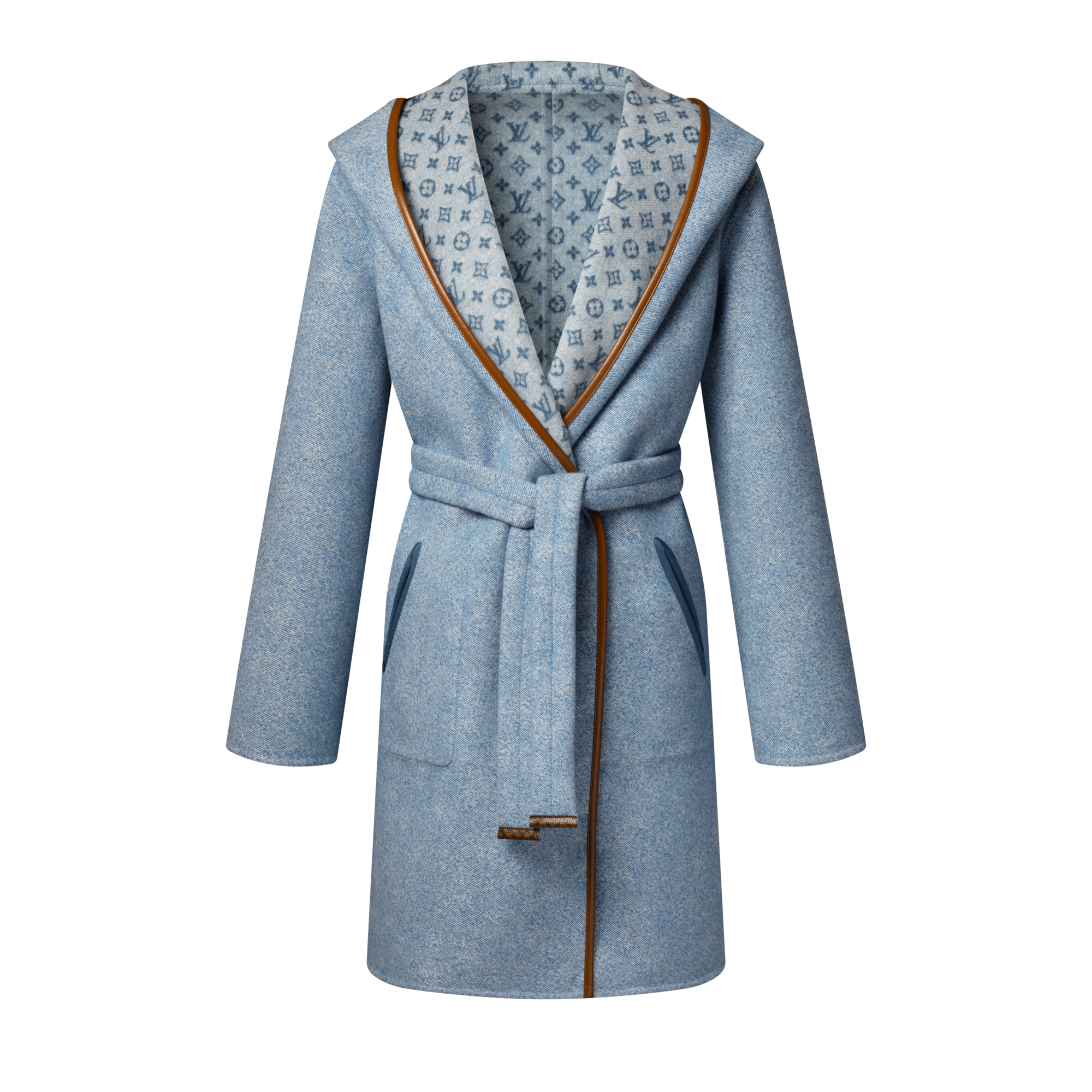 Wickelmantel zum Wenden mit Kapuze und Signatur  Damen Ready to Wear Mäntel und Jacken | LOUIS VUITTON (Zoom)