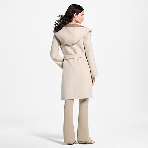 Wickelmantel zum Wenden mit Kapuze und Signatur Damen Ready to Wear Mäntel und Jacken | LOUIS VUITTON (Zoom)