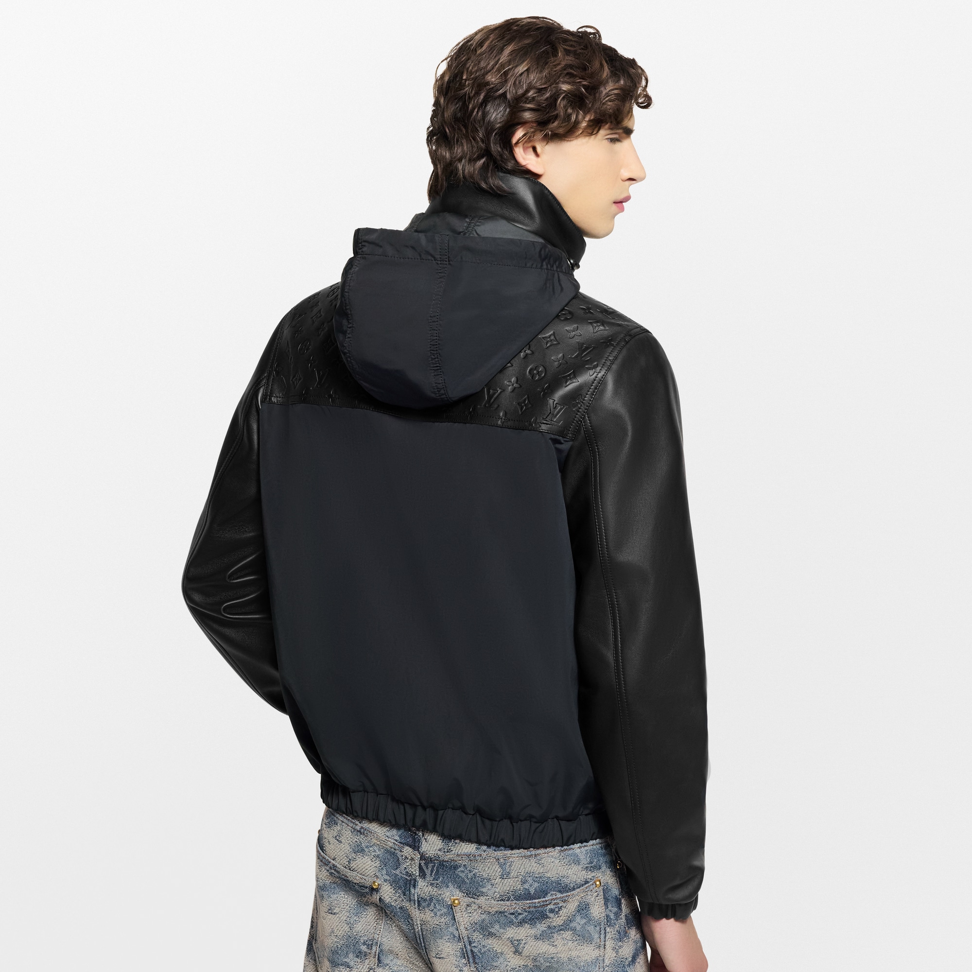 Windjacke mit Elementen aus Leder  Herren Ready to Wear Jacken und Mäntel | LOUIS VUITTON (Zoom)