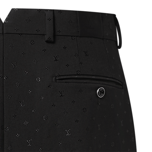 Zigarettenhose aus Satin mit Monogram-Motiv Herren Ready to Wear Vollständige Ready to Wear | LOUIS VUITTON (Zoom)