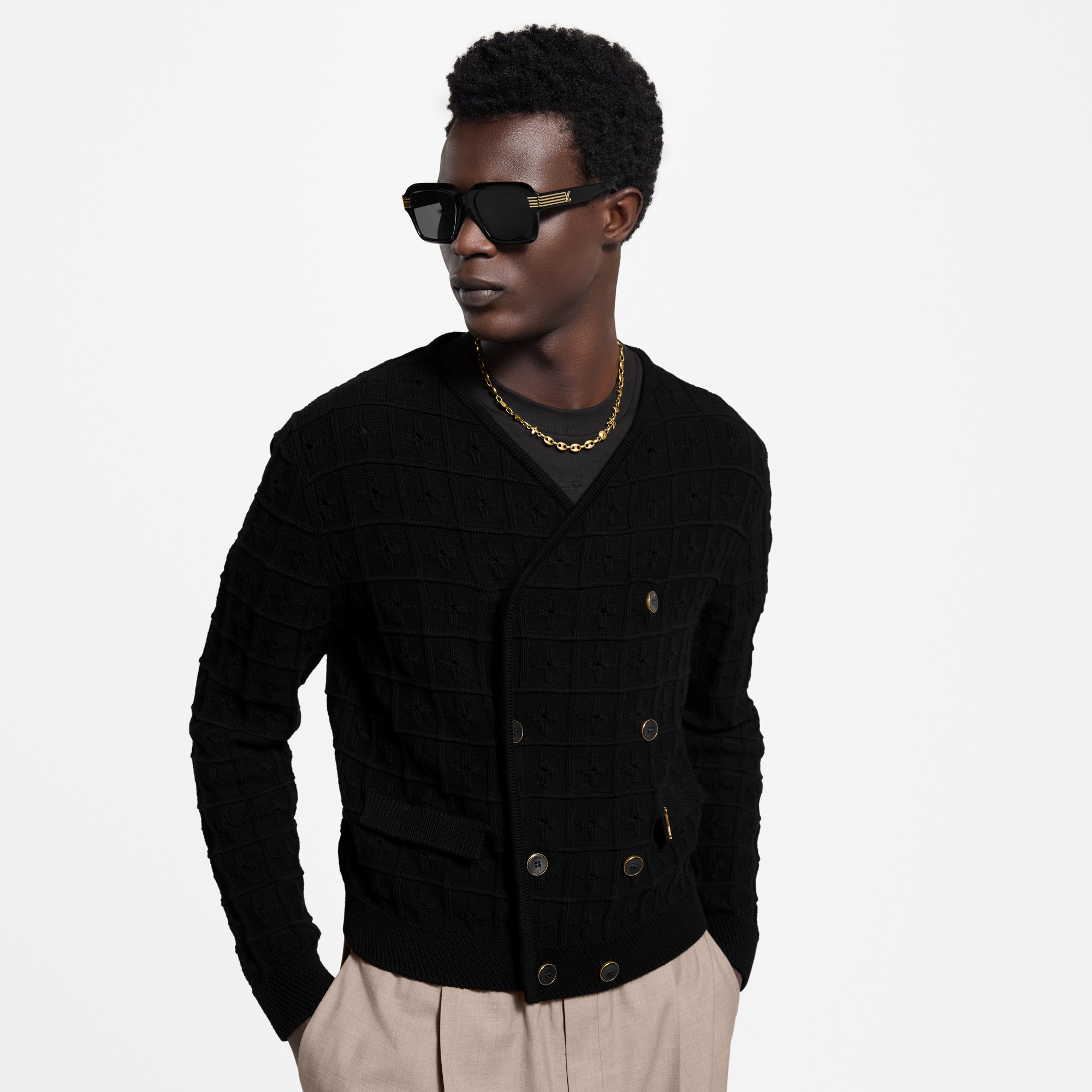 Zweireihige Strickjacke  Herren Ready to Wear Vollständige Ready to Wear | LOUIS VUITTON (Zoom)