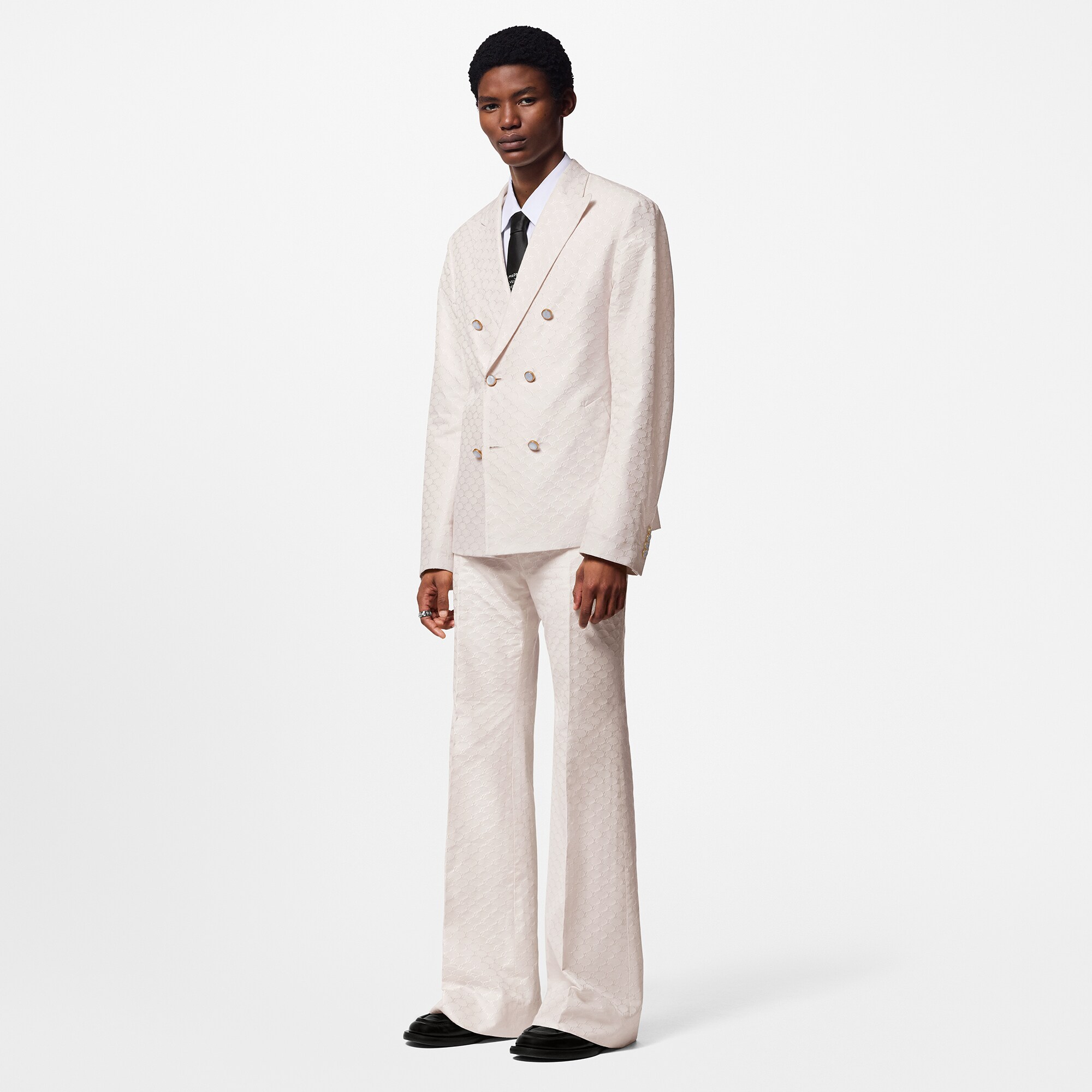 Zweireihiger Blazer aus Seiden- und Baumwollgemisch im Maßkonfektions-Stil  Herren Ready to Wear Vollständige Ready to Wear | LOUIS VUITTON (Zoom)