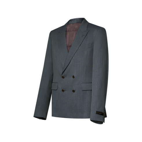 Zweireihiges Jackett mit steigendem Revers side view