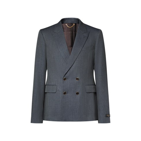 Zweireihiges Jackett mit steigendem Revers front view