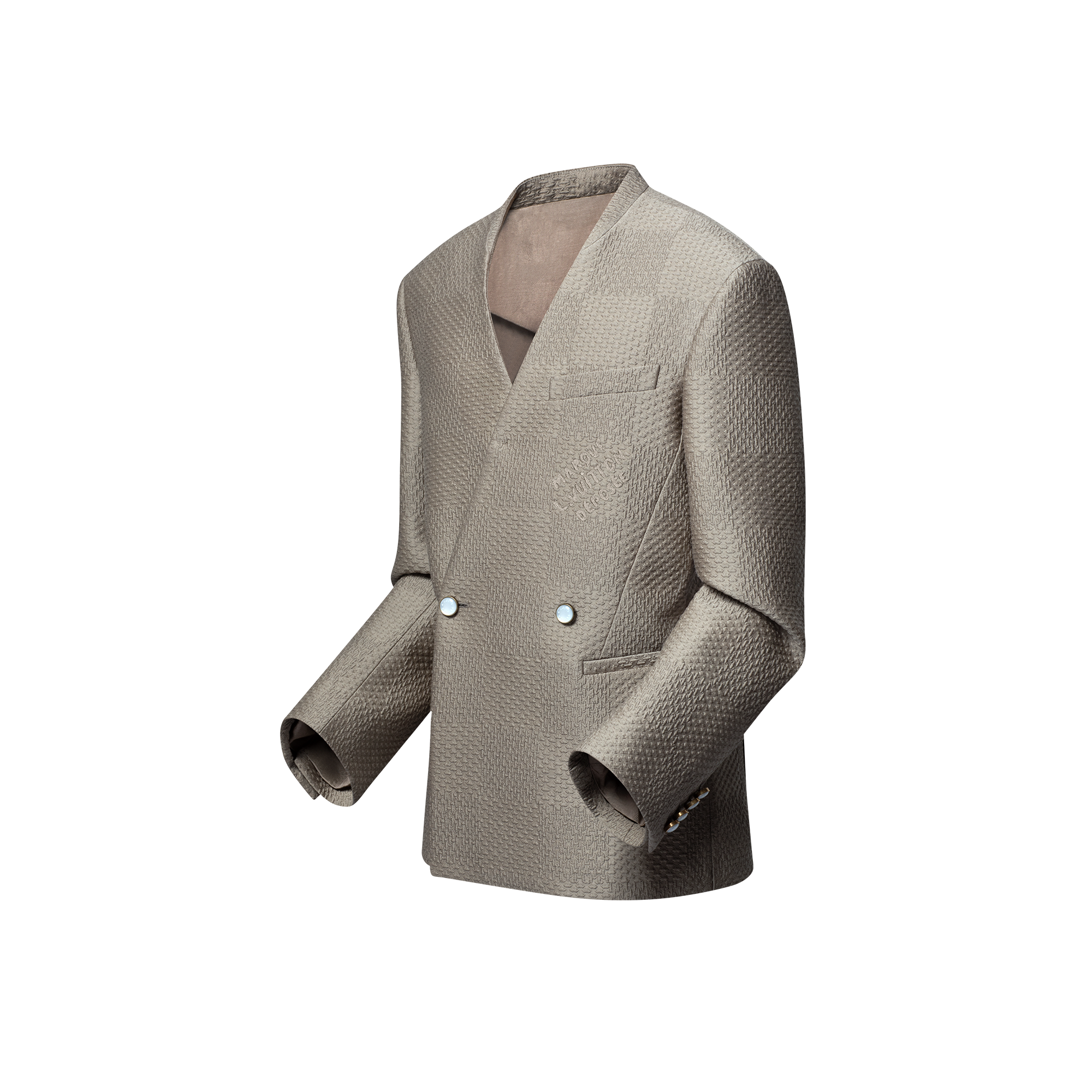 Zweireihiges Jacquard-Jackett aus Woll-Seidengemisch mit Damier-Motiv  Herren Ready to Wear Sakkos und Jacketts | LOUIS VUITTON (Zoom)