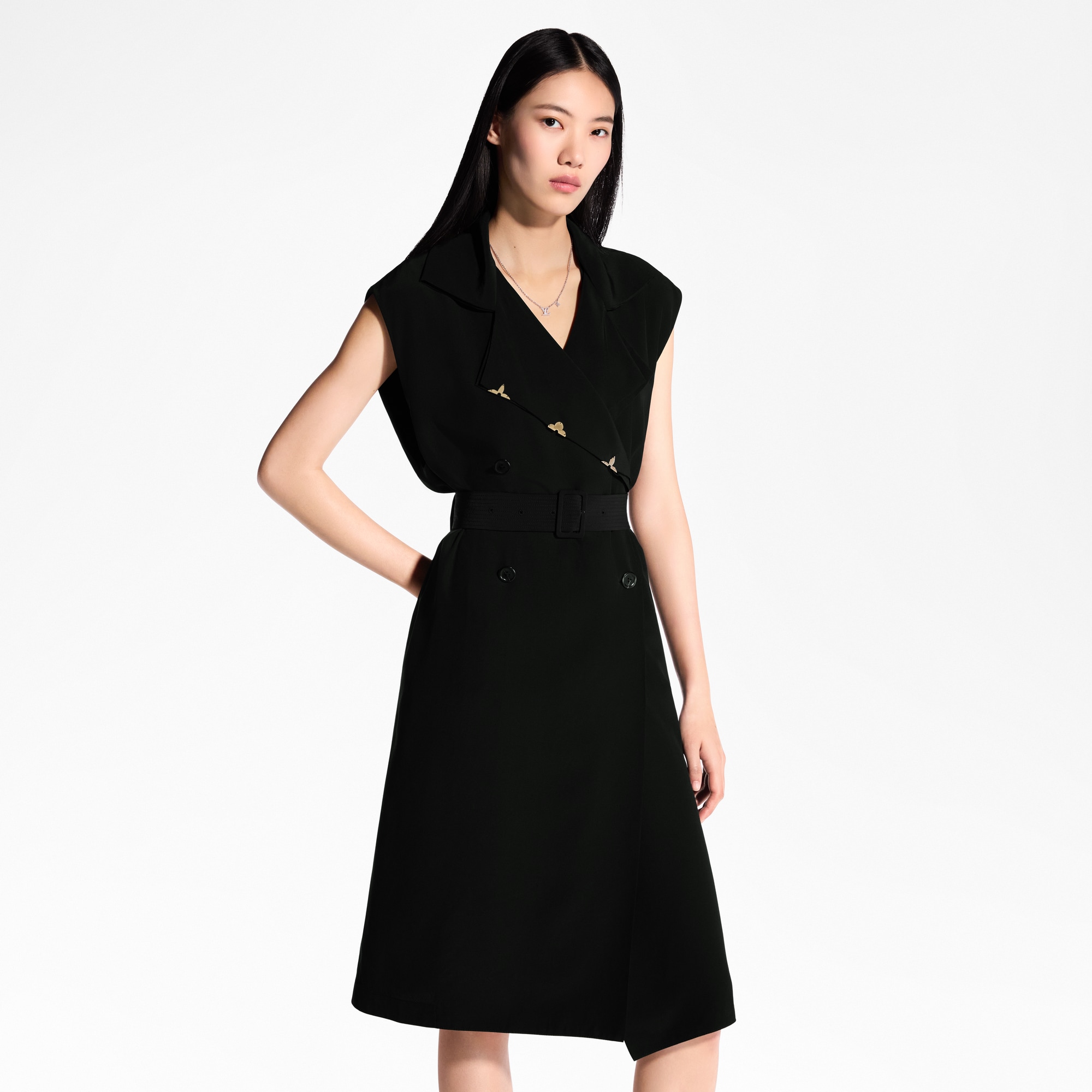 Zweireihiges Kleid mit Gürtel  Damen Ready to Wear Kleider | LOUIS VUITTON (Zoom)