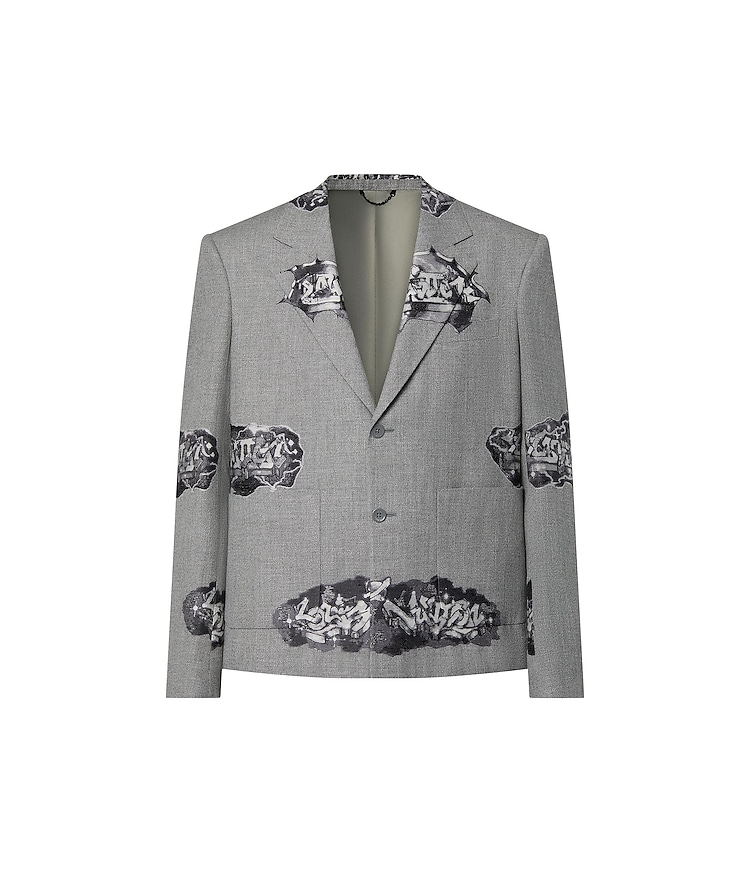 Sommerliche Jacke mit LV Graffiti-Motiv - OBSOLETES DO NOT TOUCH  
