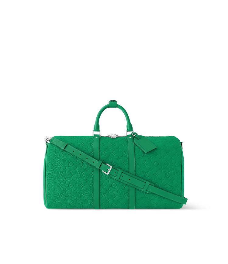 Keepall 50 mit Schulterriemen Monogram Canvas & Taurillon Leder 